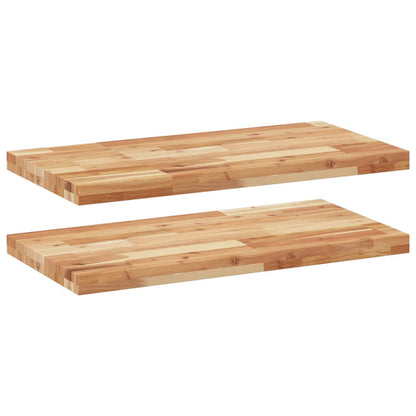 Floating Shelves 2 pcs 80x40x4 cm Oil Finished Solid Wood Acacia