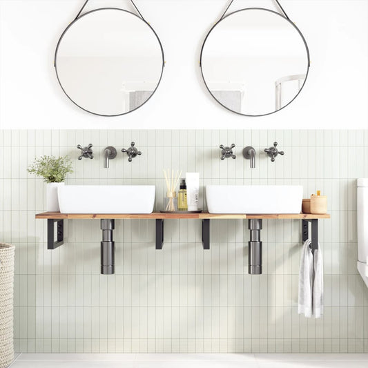 Bathroom Vanity Top Untreated 140x40x2 cm Solid Wood Acacia