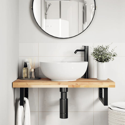 Bathroom Vanity Top Untreated 100x40x4 cm Solid Wood Acacia