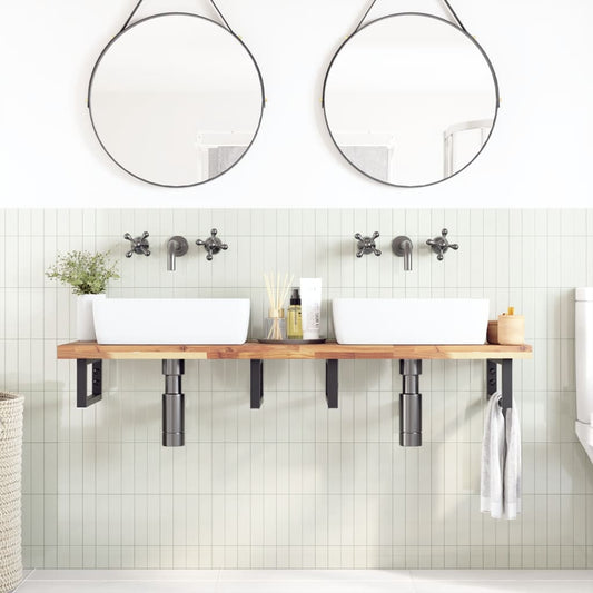 Bathroom Vanity Top Untreated 160x40x4 cm Solid Wood Acacia