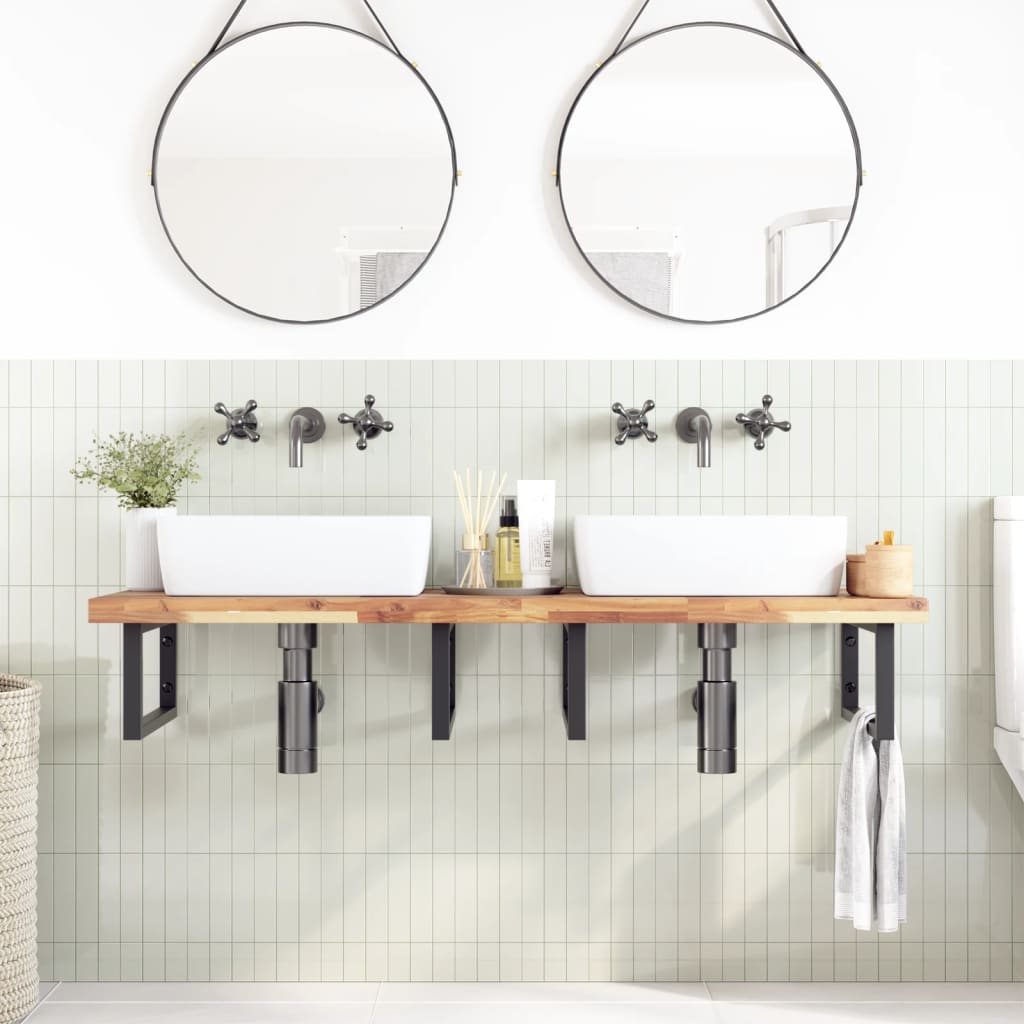 Bathroom Vanity Top Untreated 120x50x4 cm Solid Wood Acacia