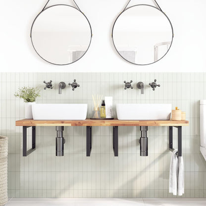 Bathroom Vanity Top Untreated 140x60x4 cm Solid Wood Acacia
