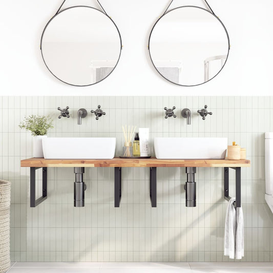 Bathroom Vanity Top Untreated 140x60x4 cm Solid Wood Acacia