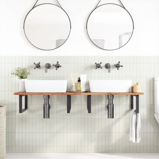 Bathroom Vanity Top Oil Finished 160x50x2 cm Solid Wood Acacia