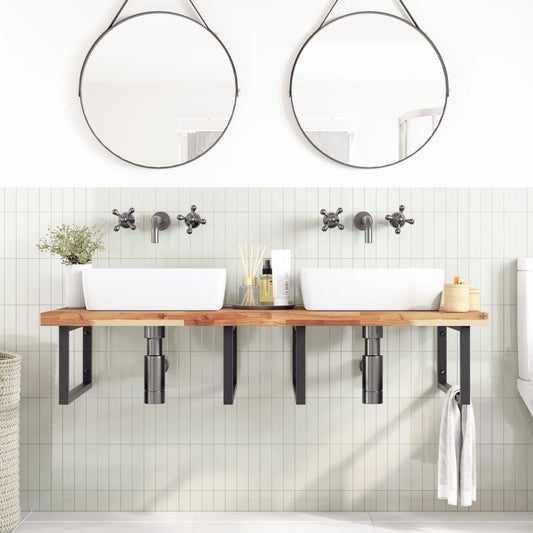 Bathroom Vanity Top Oil Finished 120x60x4 cm Solid Wood Acacia