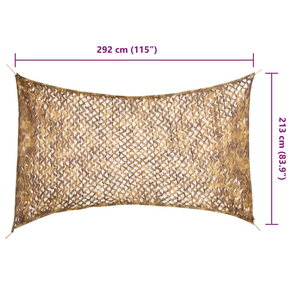 Camouflage Net with Storage Bag 292x213 cm Sand