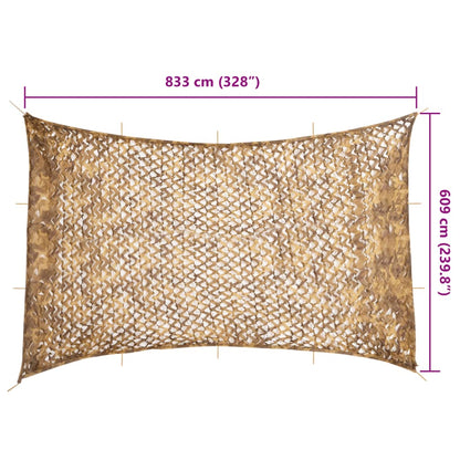 Camouflage Net with Storage Bag 833x609 cm Sand