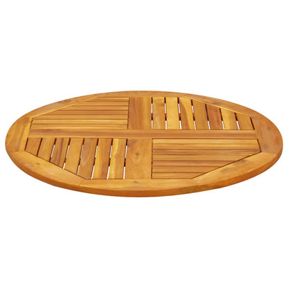 Table Top Ø80x2.2 cm Round Solid Wood Acacia