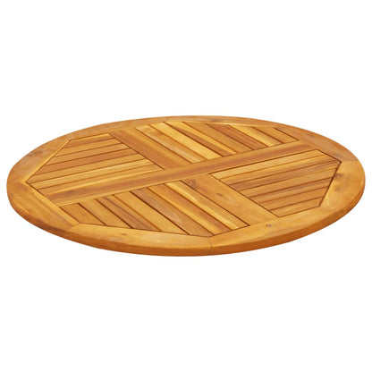 Table Top Ø80x2.2 cm Round Solid Wood Acacia