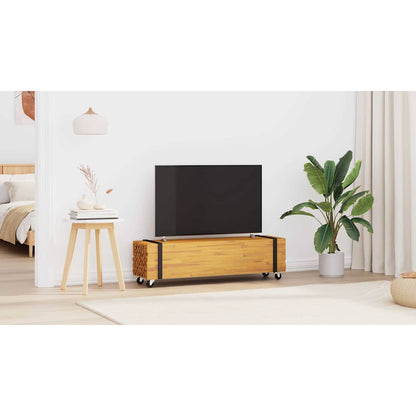 TV Stand Brown 110 x 30 x 30 cm Solid Teak Wood