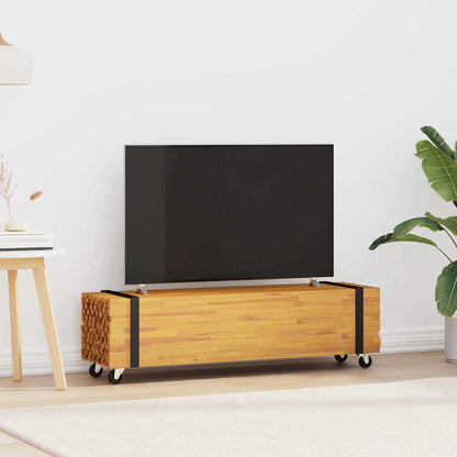 TV Stand Brown 110 x 30 x 30 cm Solid Teak Wood