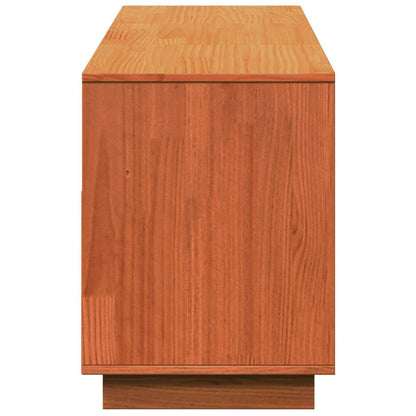TV Cabinet Wax Brown 140x37x50 cm Solid Wood Pine