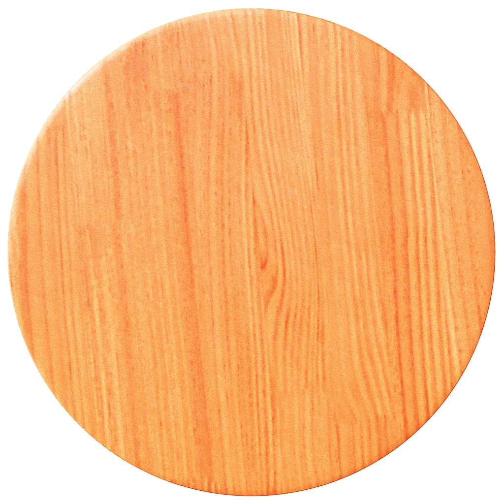 Table Top Round Wax Brown Ø30x2.5 cm Solid Wood Pine