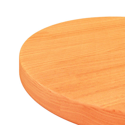 Table Top Round Wax Brown Ø30x2.5 cm Solid Wood Pine