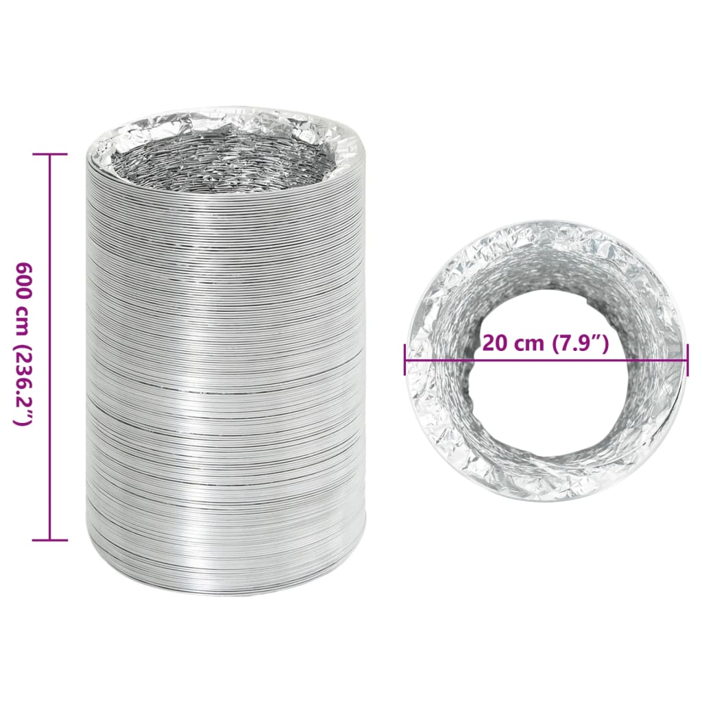 Ventilation Duct Aluminium 6 m Ø20 cm