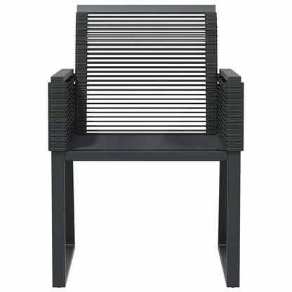 Garden Chairs 2 pcs Black Poly Rattan