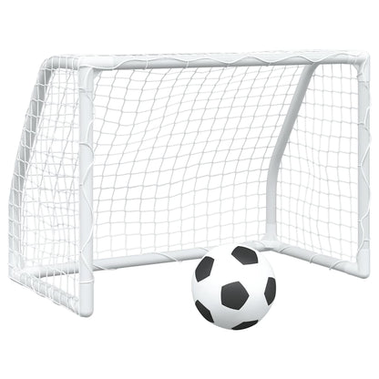 Kids'Football Goals 2 pcs with Ball White 64x35x48 cm Metal