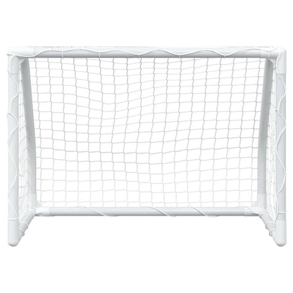 Kids'Football Goals 2 pcs with Ball White 64x35x48 cm Metal