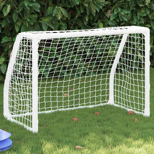 Kids'Football Goals 2 pcs with Ball White 64x35x48 cm Metal
