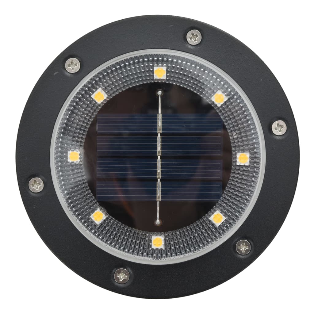 Solar Ground Lights with Ground Spikes Outdoor 4 pcs Warm White