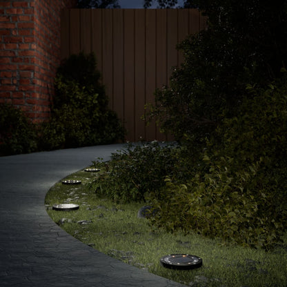 Solar Ground Lights with Ground Spikes Outdoor 4 pcs Warm White