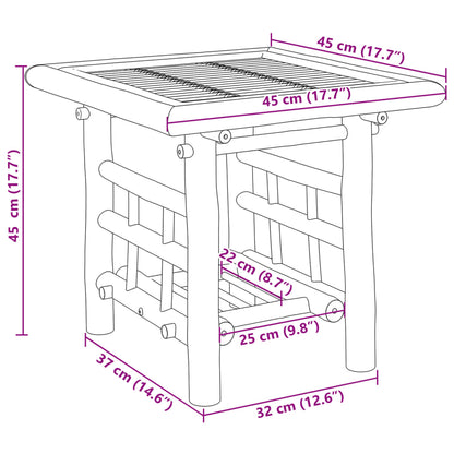 Side Table 45x45x45 cm Bamboo