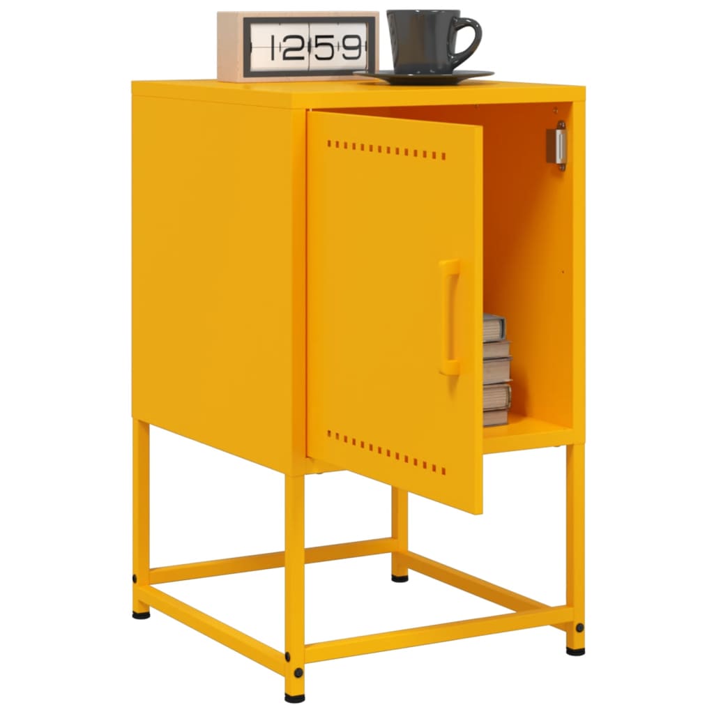 Bedside Cabinet | Mustard Yellow | Steel | Medium | Bedside Cabinet
