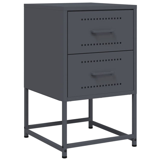 Bedside Cabinet Anthracite 36x39x60.5 cm Steel