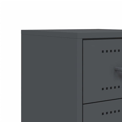 Bedside Cabinet Anthracite 36x39x60.5 cm Steel