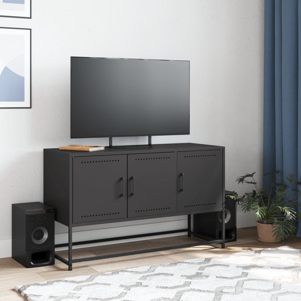 TV Cabinet Black 100,5x39x60,5 cm Steel
