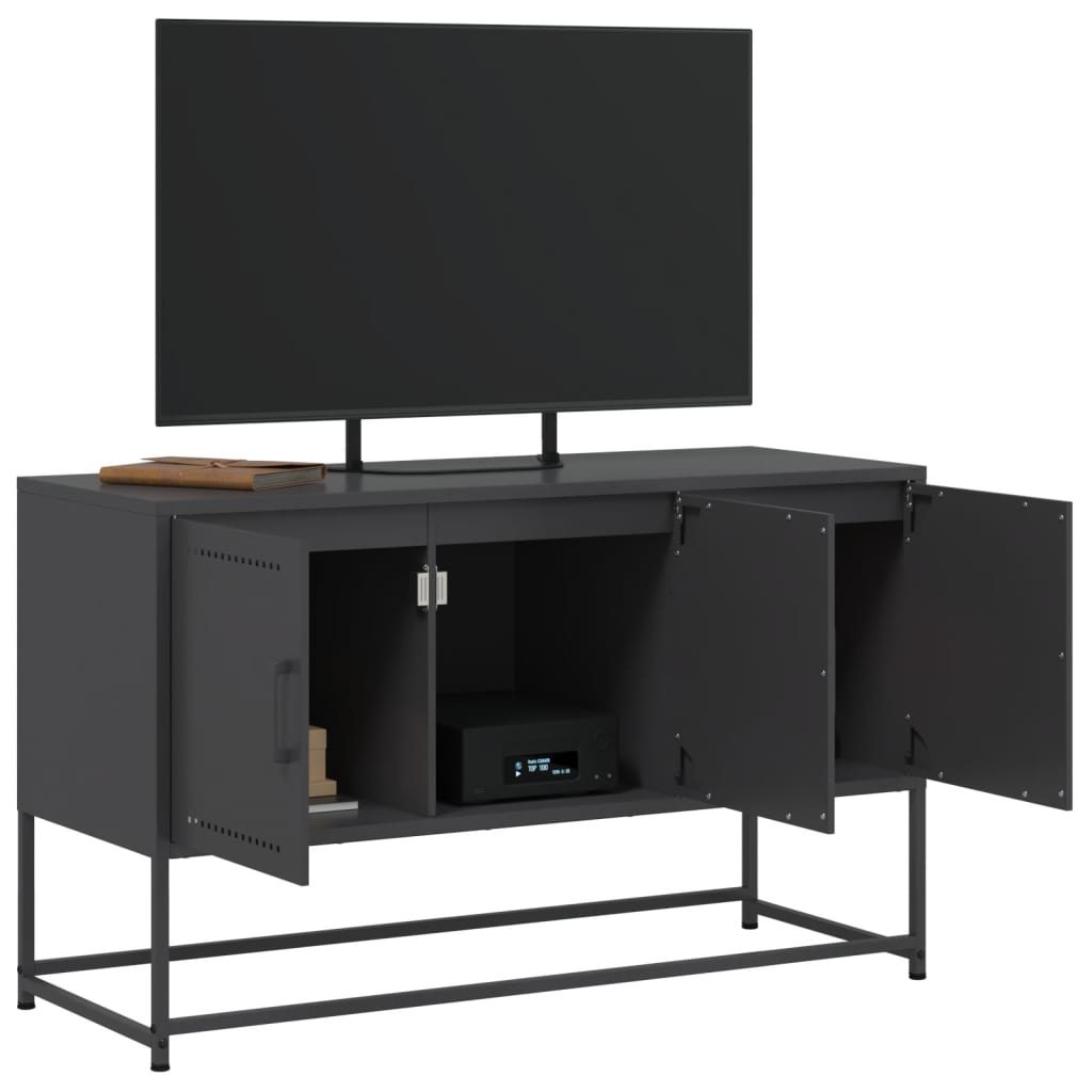 TV Cabinet Black 100,5x39x60,5 cm Steel
