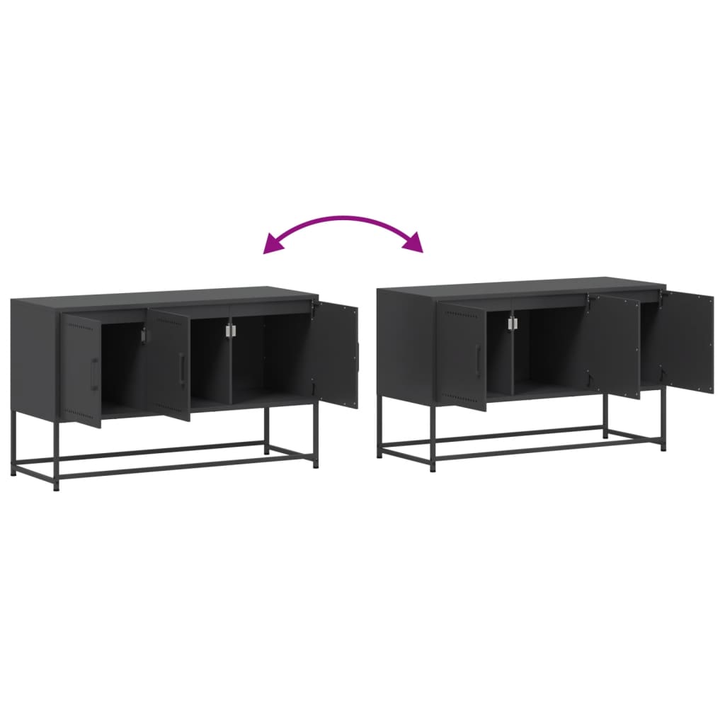 TV Cabinet Black 100,5x39x60,5 cm Steel