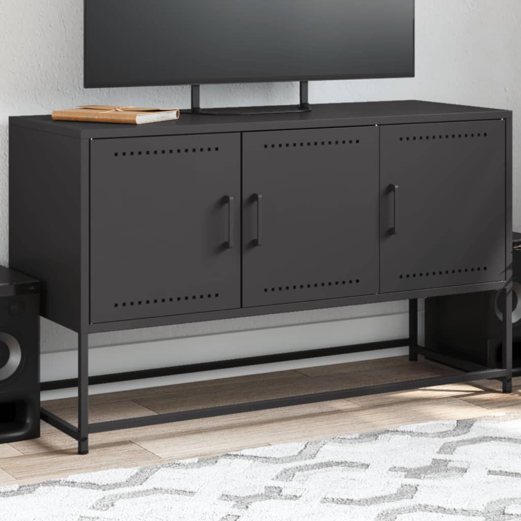TV Cabinet Black 100,5x39x60,5 cm Steel