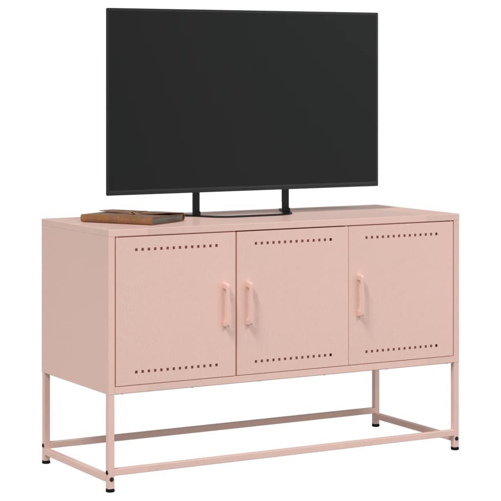 TV Cabinet Pink 100,5x39x60,5 cm Steel