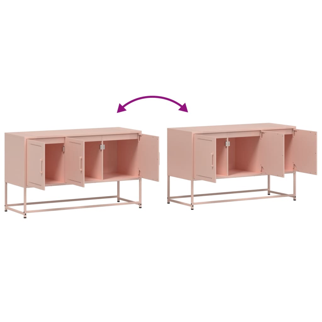 TV Cabinet Pink 100,5x39x60,5 cm Steel