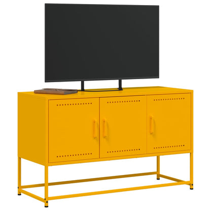 TV Cabinet Mustard Yellow 100,5x39x60,5 cm Steel