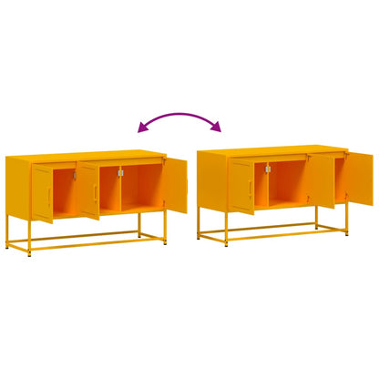 TV Cabinet Mustard Yellow 100,5x39x60,5 cm Steel