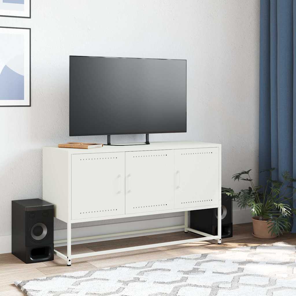 TV Cabinet White 100,5x39x60,5 cm Steel