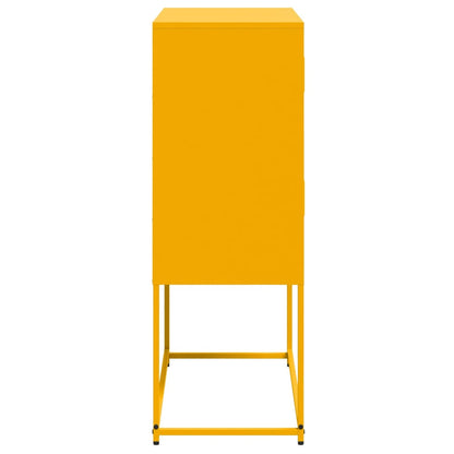 Sideboard Mustard Yellow 68.5x38.5x107 cm Steel