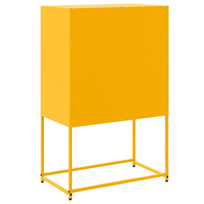 Sideboard Mustard Yellow 68.5x38.5x107 cm Steel