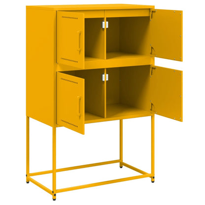 Sideboard Mustard Yellow 68.5x38.5x107 cm Steel