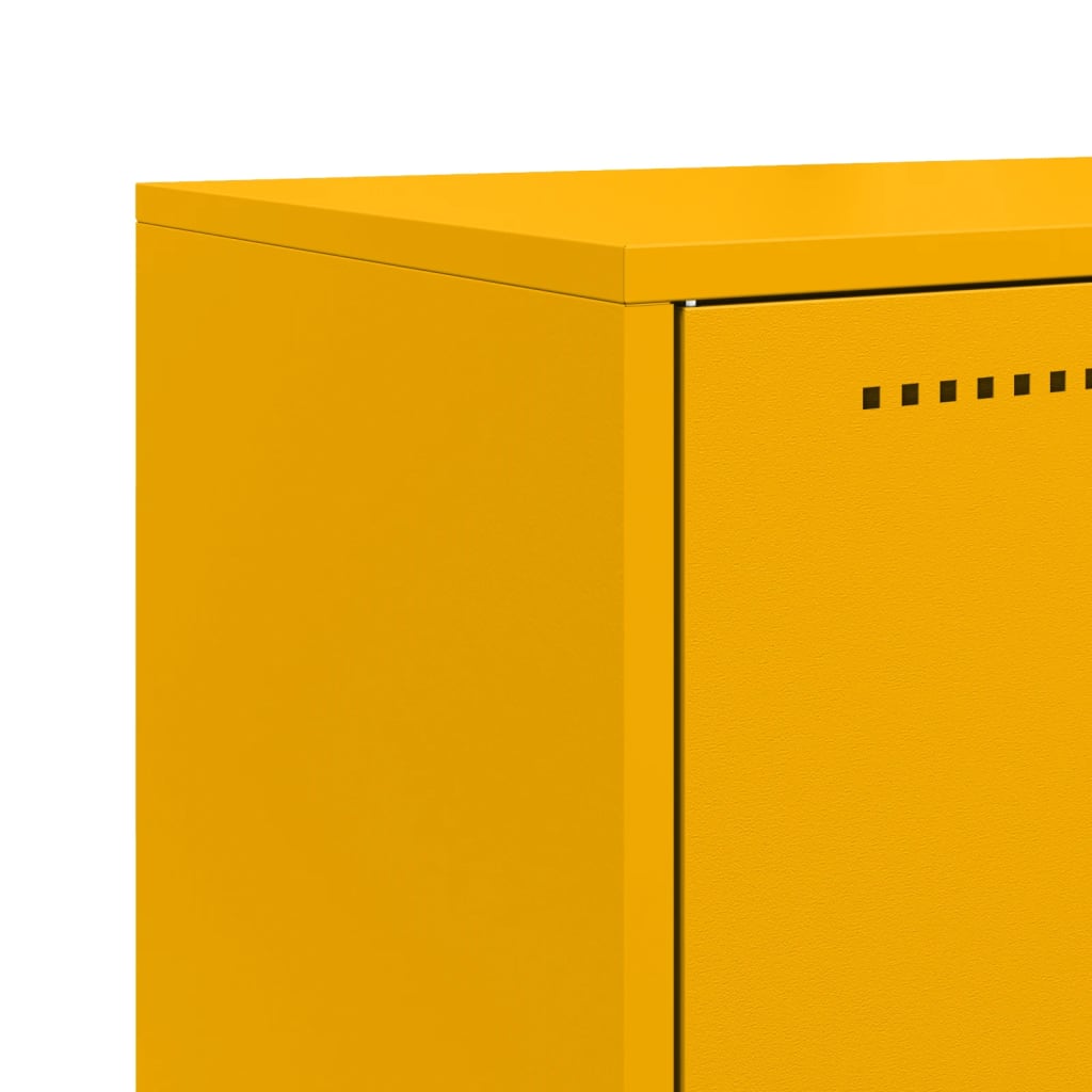 Sideboard Mustard Yellow 68.5x38.5x107 cm Steel