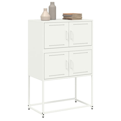 Sideboard White 68.5x38.5x107 cm Steel