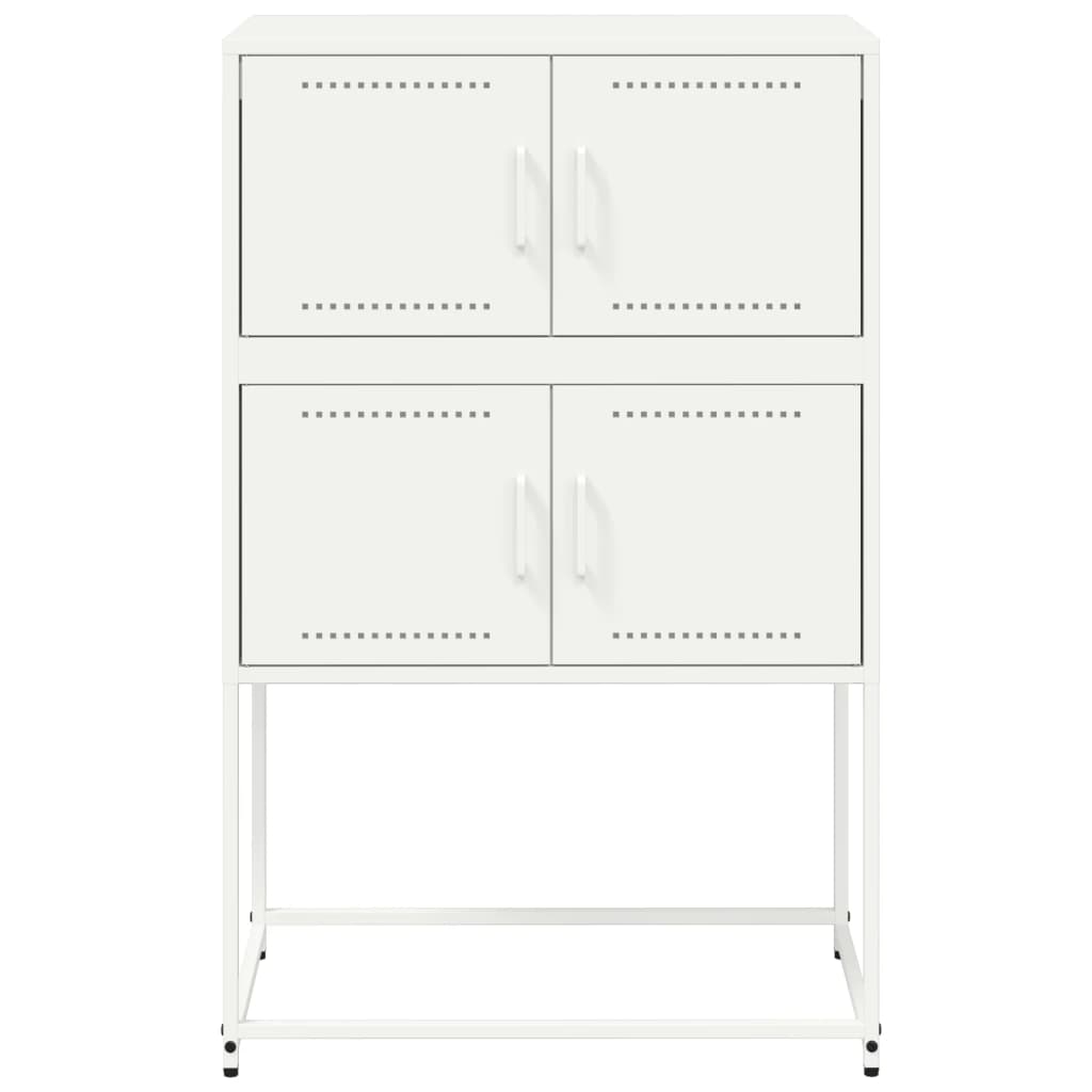 Sideboard White 68.5x38.5x107 cm Steel
