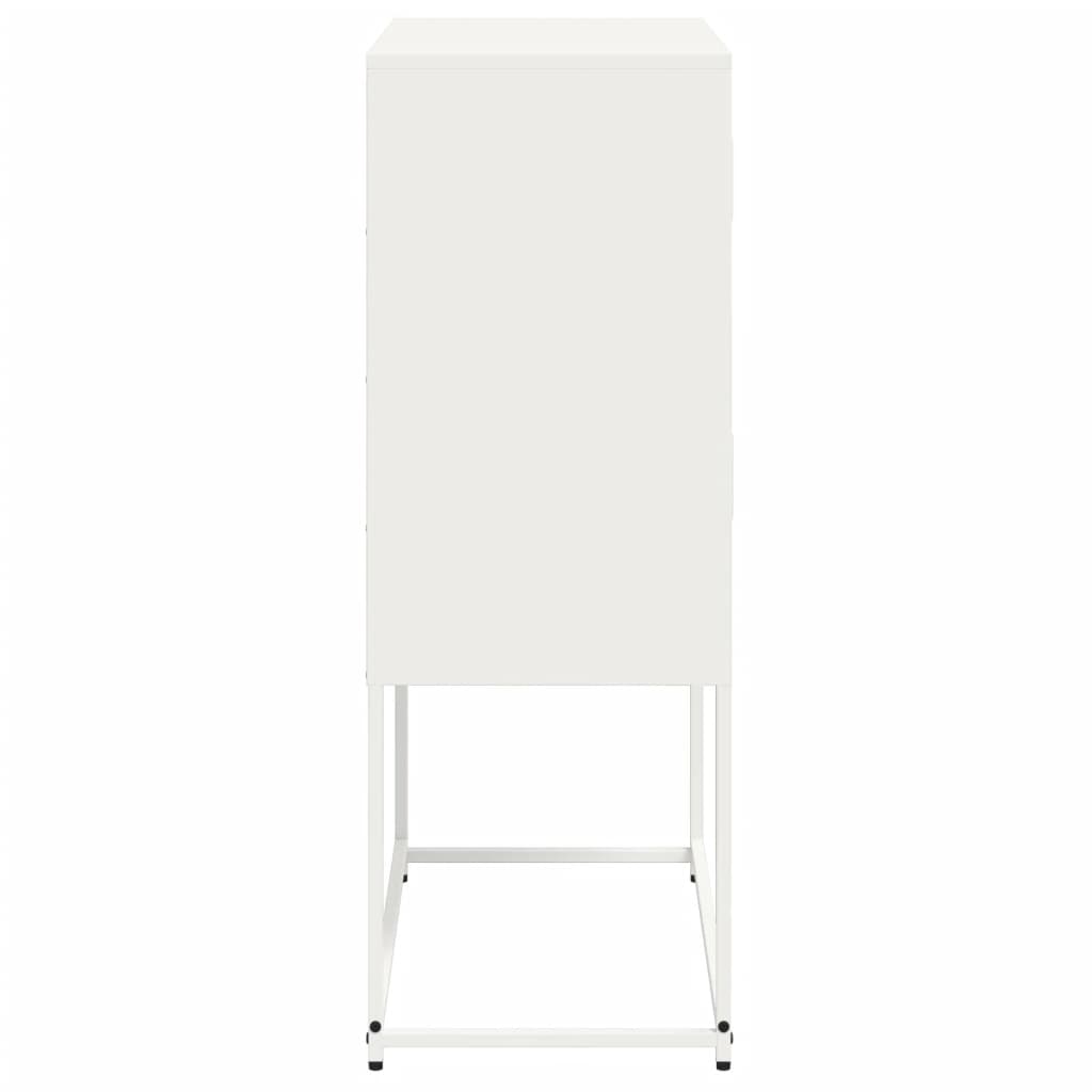 Sideboard White 68.5x38.5x107 cm Steel