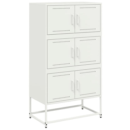 Sideboard White 68.5x38.5x123.5 cm Steel