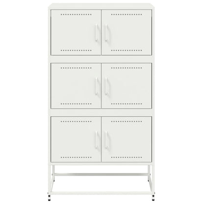 Sideboard White 68.5x38.5x123.5 cm Steel