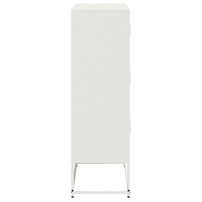 Sideboard White 68.5x38.5x123.5 cm Steel