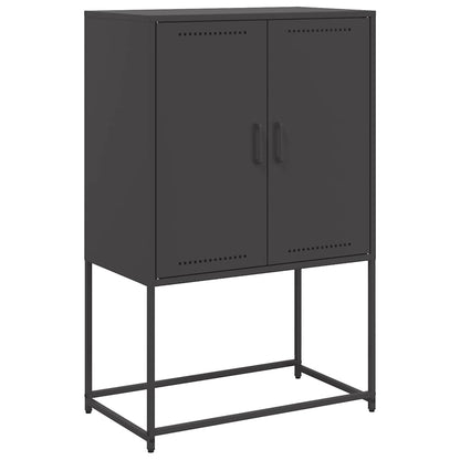 Highboard Black 68.5x38.5x107 cm Steel
