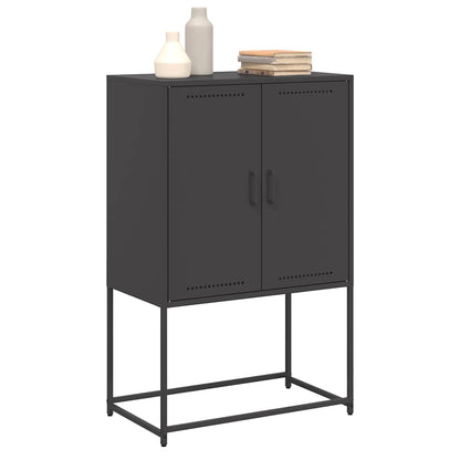 Highboard Black 68.5x38.5x107 cm Steel
